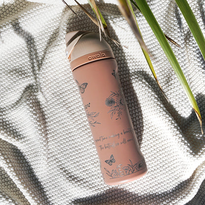 700ml Owala Style Water Bottle Full Wrap - FLORAL