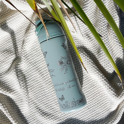 700ml Owala Style Water Bottle Full Wrap - FLORAL