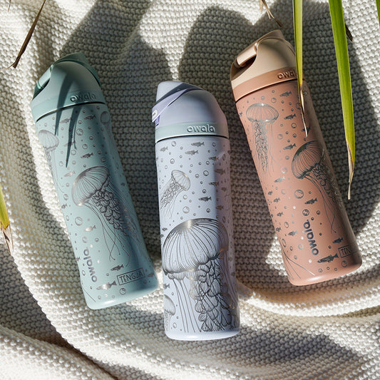 700ml Owala Style Water Bottle Full Wrap - JELLYFISH