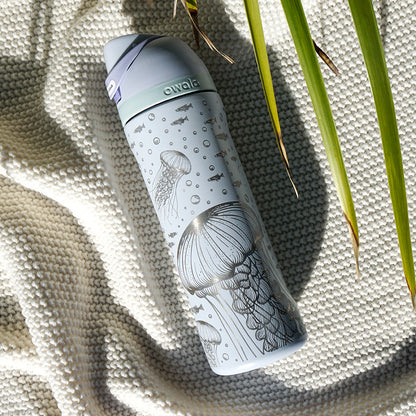 700ml Owala Style Water Bottle Full Wrap - JELLYFISH