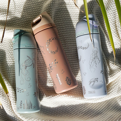 700ml Owala Style Water Bottle Full Wrap - OCEAN