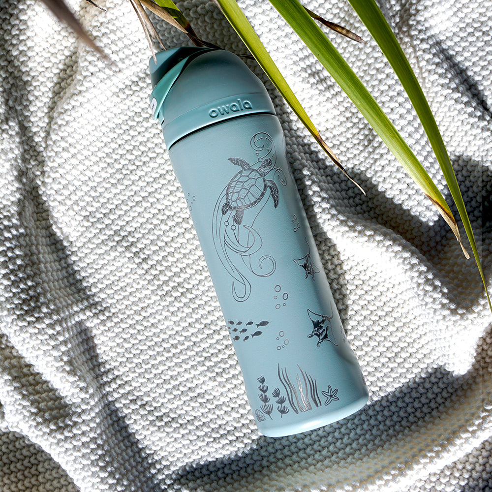 700ml Owala Style Water Bottle Full Wrap - OCEAN
