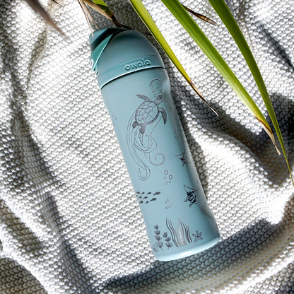 700ml Owala Style Water Bottle Full Wrap - OCEAN