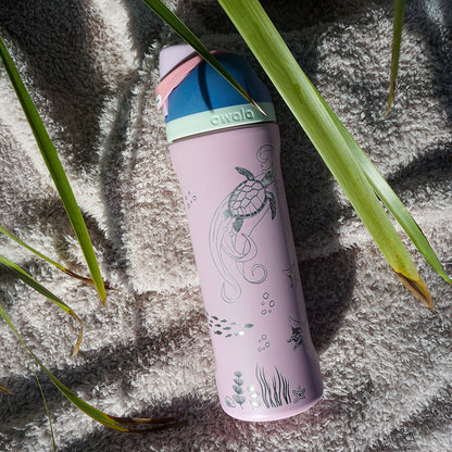 700ml Owala Style Water Bottle Full Wrap - OCEAN
