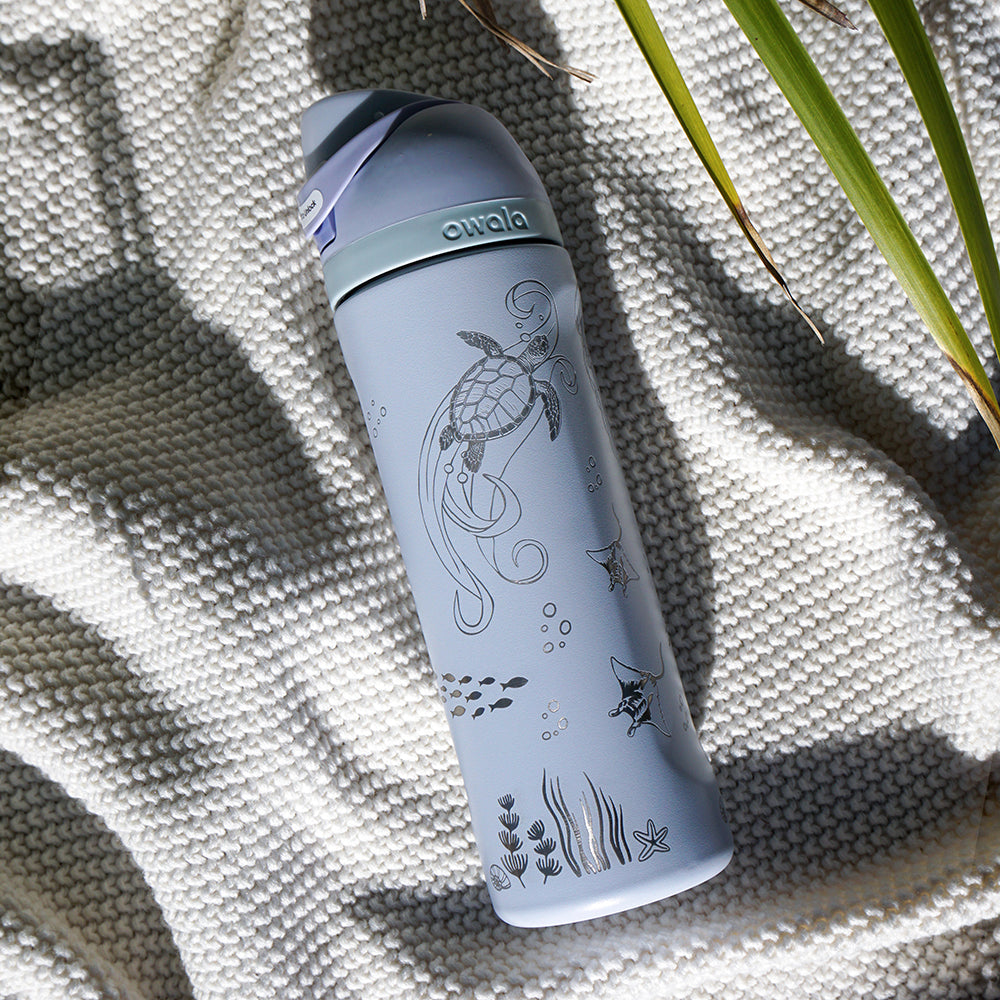 700ml Owala Style Water Bottle Full Wrap - OCEAN