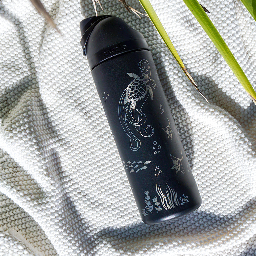 700ml Owala Style Water Bottle Full Wrap - OCEAN
