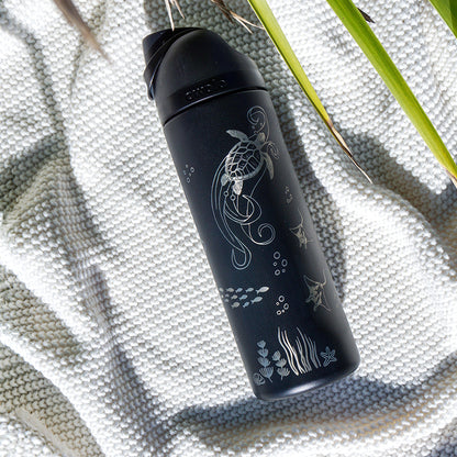 700ml Owala Style Water Bottle Full Wrap - OCEAN