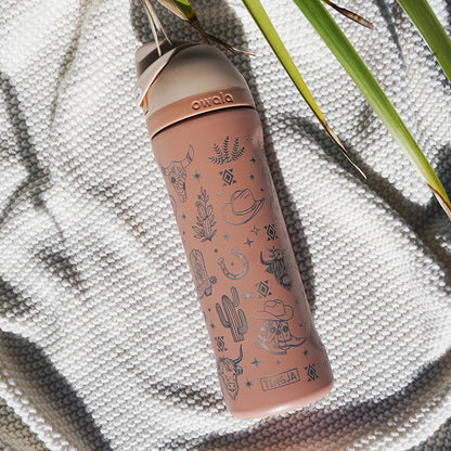 700ml Owala Style Water Bottle Full Wrap - WESTERN/COWGIRL