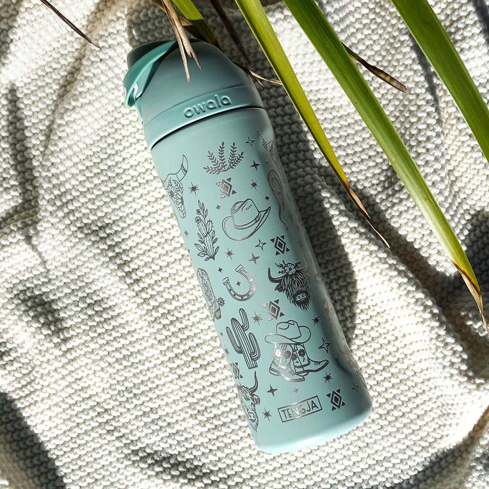 700ml Owala Style Water Bottle Full Wrap - WESTERN/COWGIRL