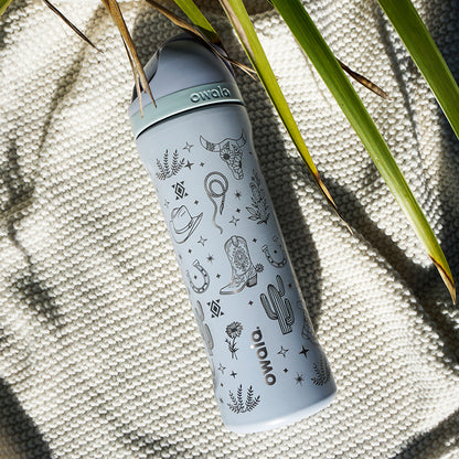 700ml Owala Style Water Bottle Full Wrap - WESTERN/COWGIRL