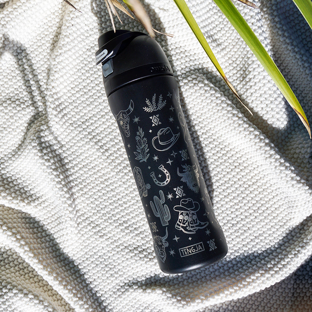 700ml Owala Style Water Bottle Full Wrap - WESTERN/COWGIRL
