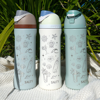 700ml Owala Style Water Bottle Half Wrap - SALTY