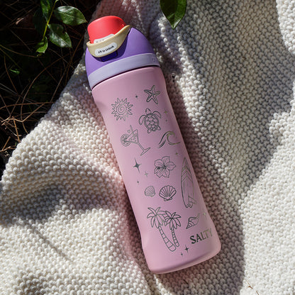 700ml Owala Style Water Bottle Half Wrap - SALTY