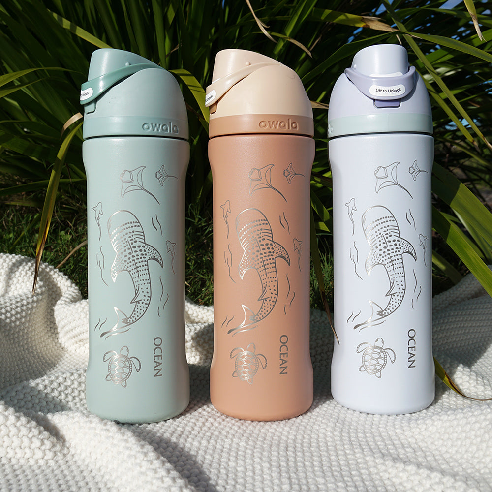 700ml Owala Style Water Bottle Half Wrap - WHALE SHARK
