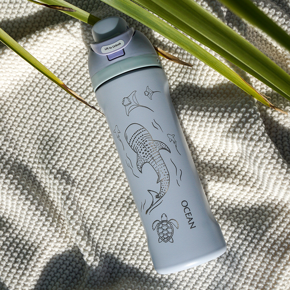700ml Owala Style Water Bottle Half Wrap - WHALE SHARK