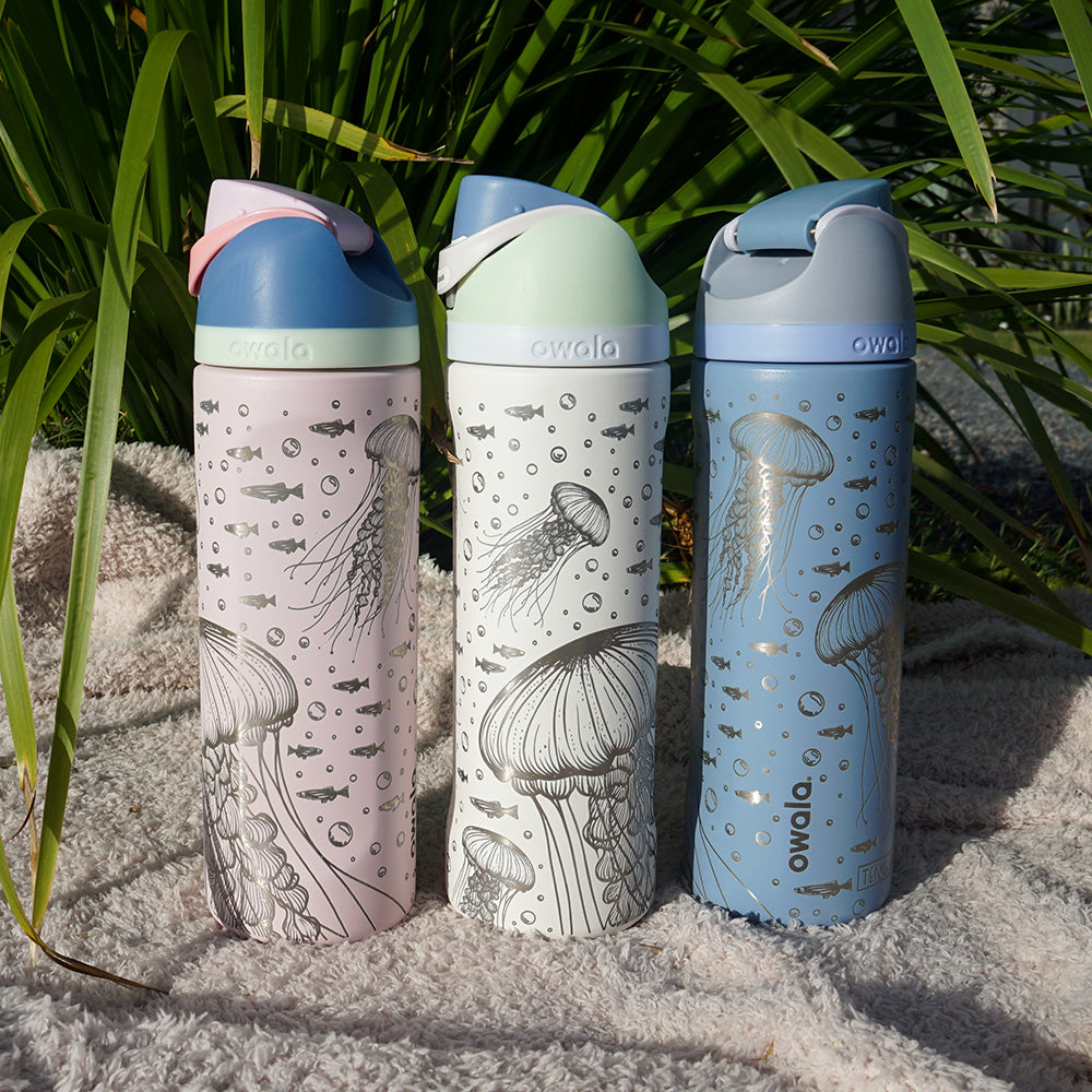700ml Owala Style Water Bottle Full Wrap - JELLYFISH