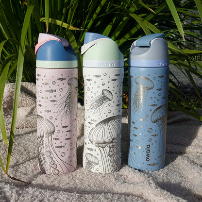 700ml Owala Style Water Bottle Full Wrap - JELLYFISH