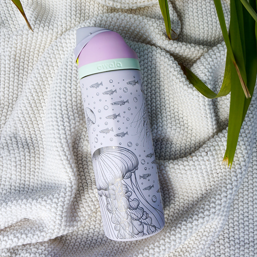 700ml Owala Style Water Bottle Full Wrap - JELLYFISH