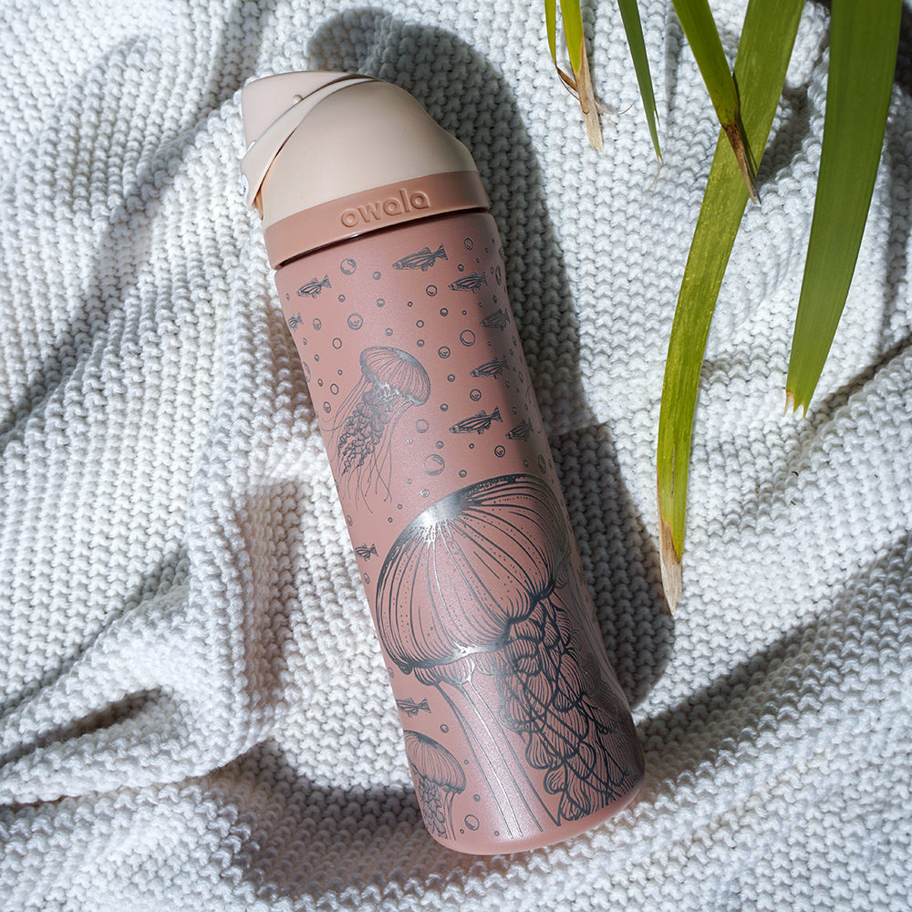 700ml Owala Style Water Bottle Full Wrap - JELLYFISH
