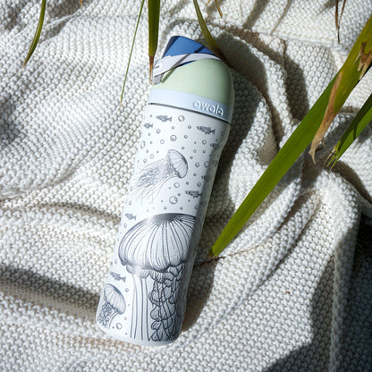 700ml Owala Style Water Bottle Full Wrap - JELLYFISH