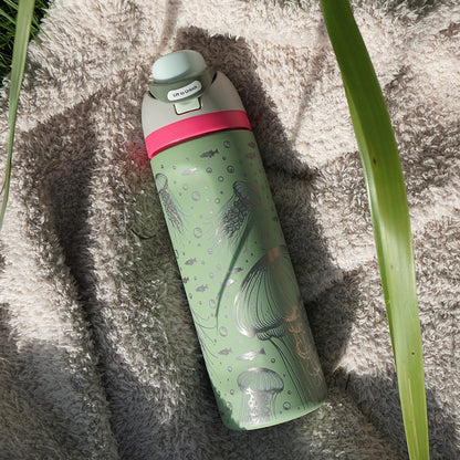 700ml SECONDS Owala Style Water Bottle Full Wrap - JELLYFISH