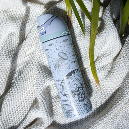 700ml SECONDS Owala Style Water Bottle Full Wrap - JELLYFISH
