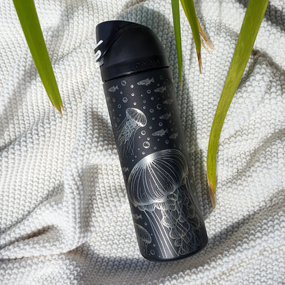 700ml SECONDS Owala Style Water Bottle Full Wrap - JELLYFISH