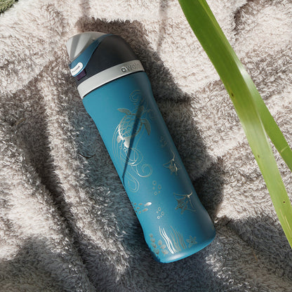 700ml Owala Style Water Bottle Full Wrap - OCEAN