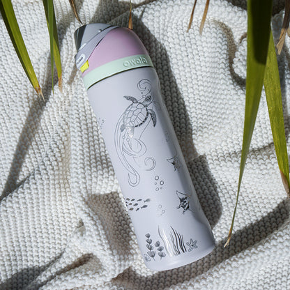 700ml Owala Style Water Bottle Full Wrap - OCEAN