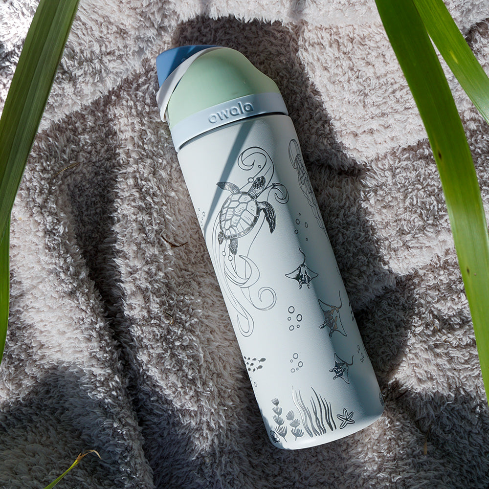 700ml Owala Style Water Bottle Full Wrap - OCEAN