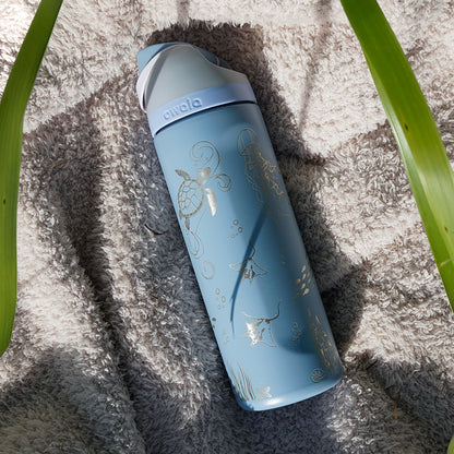 700ml Owala Style Water Bottle Full Wrap - OCEAN