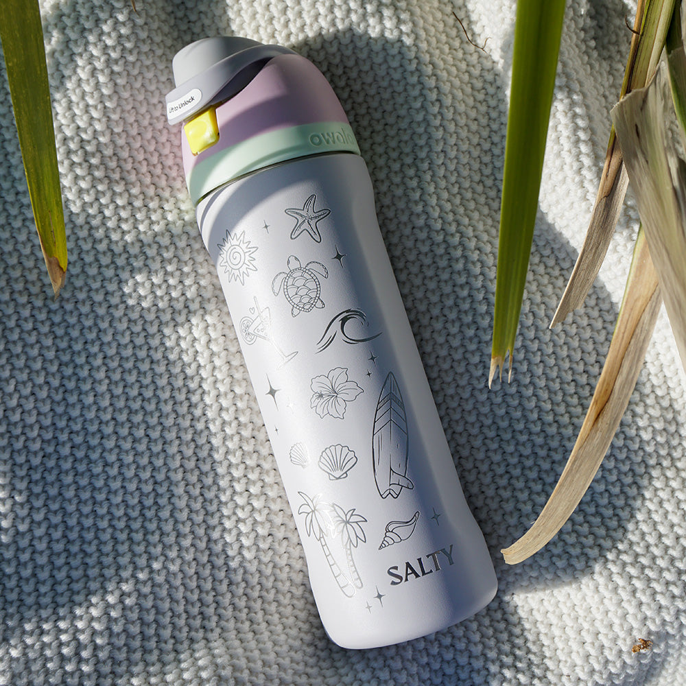 700ml Owala Style Water Bottle Half Wrap - SALTY