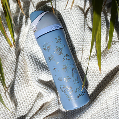 700ml Owala Style Water Bottle Half Wrap - SALTY