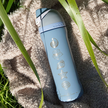 700ml Owala Style Water Bottle Half Wrap - SEA SHELLS