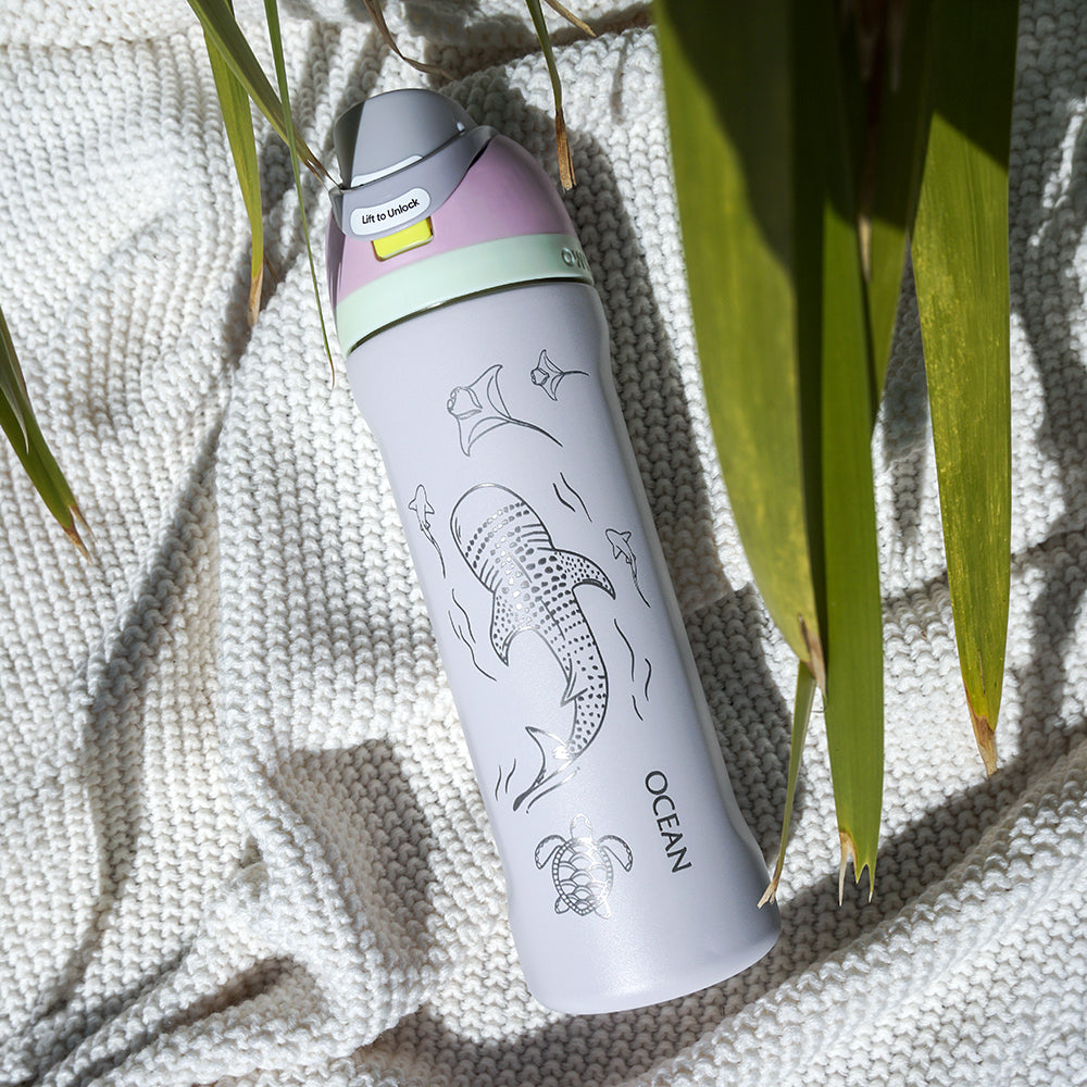 700ml Owala Style Water Bottle Half Wrap - WHALE SHARK
