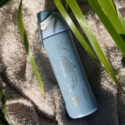700ml Owala Style Water Bottle Half Wrap - WHALE SHARK