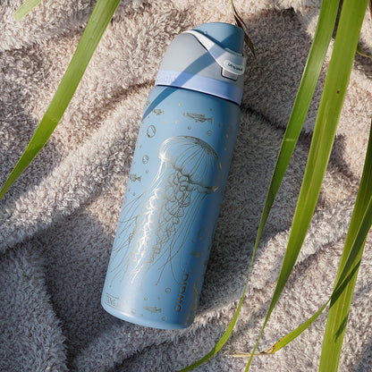950ml Owala Style Water Bottle - Full Wrap - JELLYFISH