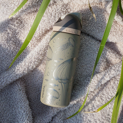 950ml Owala Style Water Bottle - Full Wrap - JELLYFISH