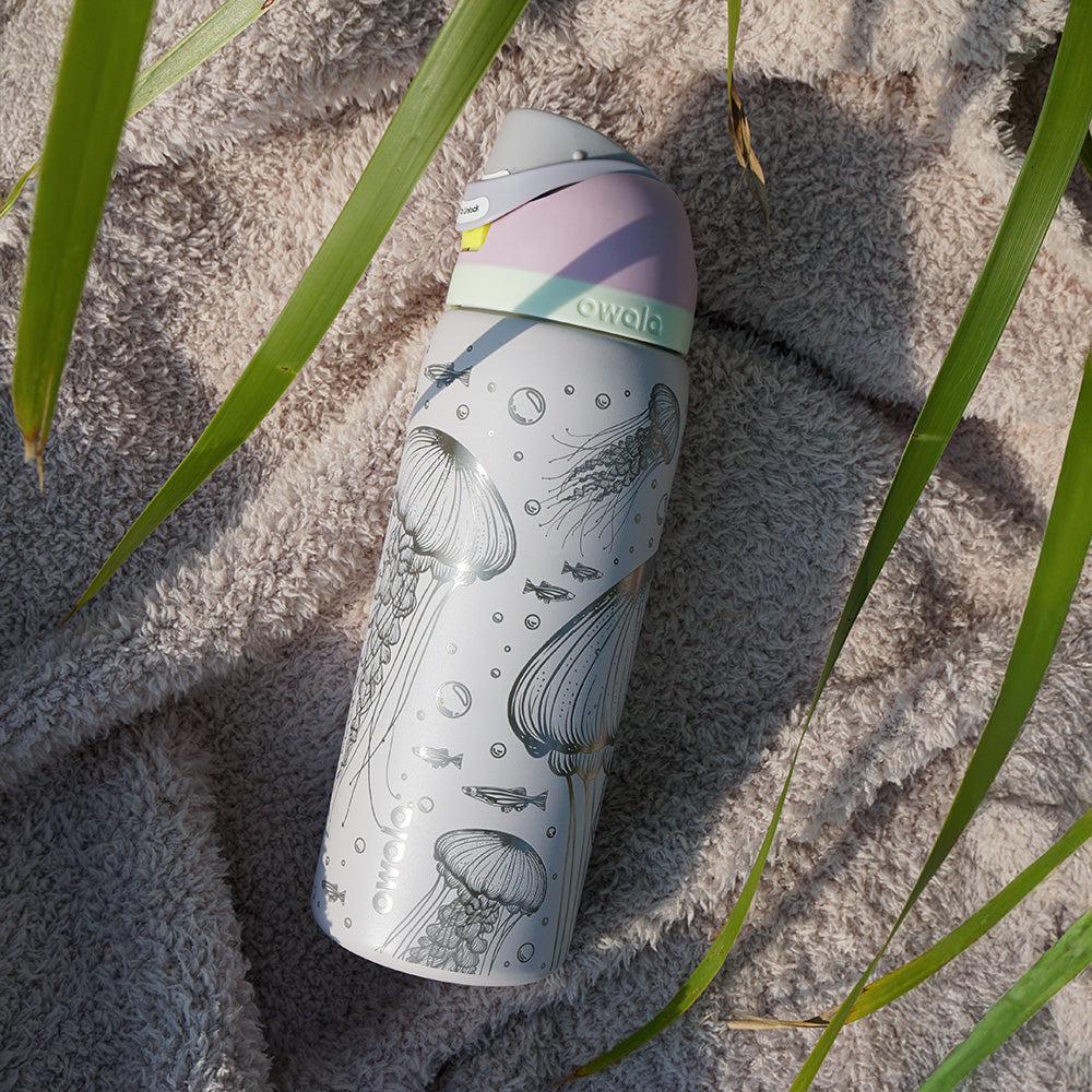 950ml Owala Style Water Bottle - Full Wrap - JELLYFISH