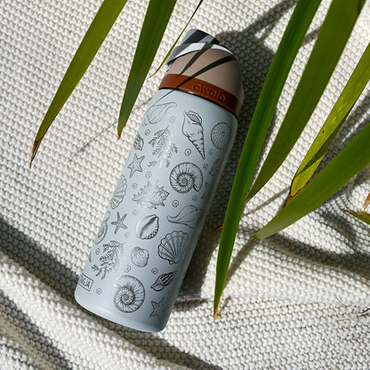 950ml Owala Style Water Bottle-Full Wrap-SEA SHELL