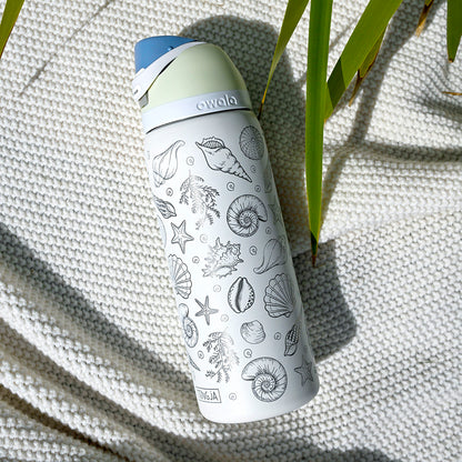 950ml Owala Style Water Bottle-Full Wrap-SEA SHELL