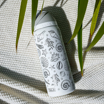 950ml Owala Style Water Bottle-Full Wrap-SEA SHELL