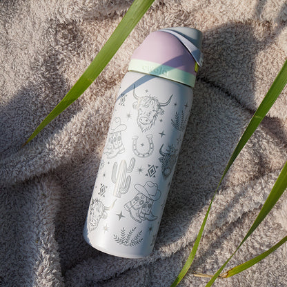 950mL Owala Style Water Bottle - Full Wrap - WESTERN/COWGIRL