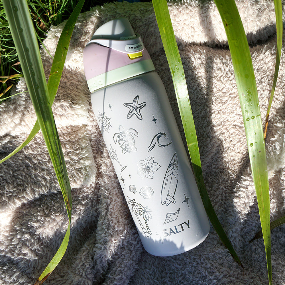 950ml Owala Style Water Bottle-Half Wrap-SALTY