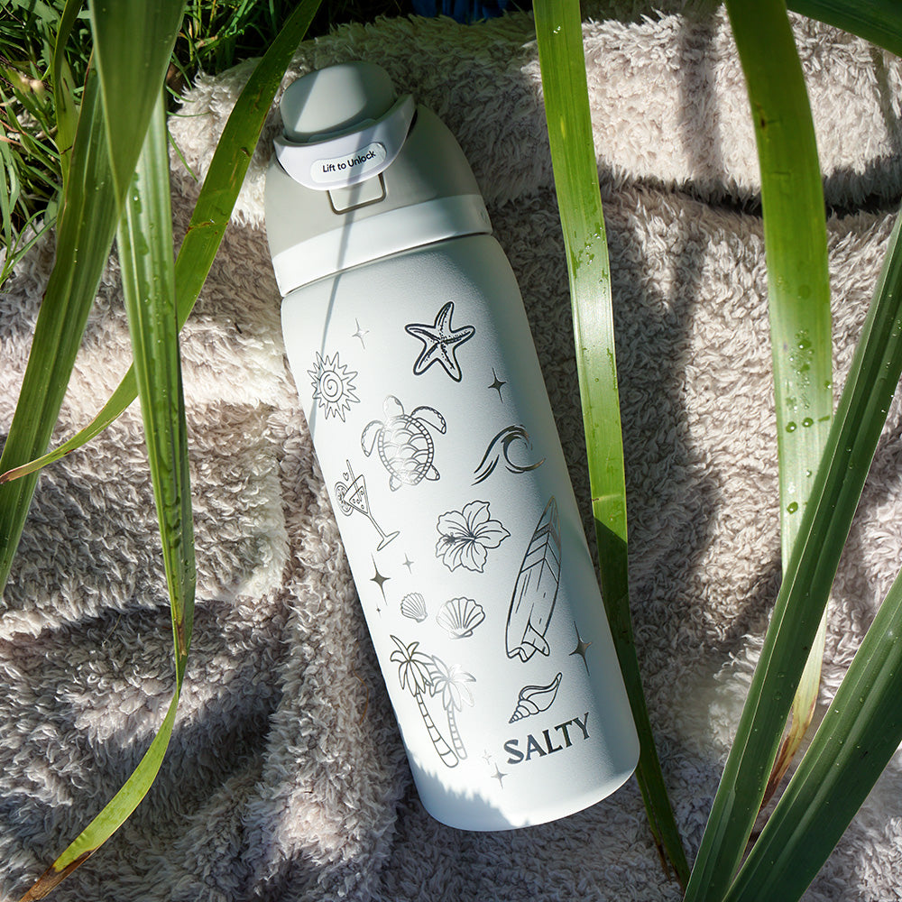 950ml Owala Style Water Bottle-Half Wrap-SALTY