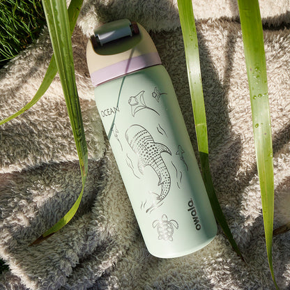 950ml Owala Style Water Bottle-Half Wrap-WHALE SHARK