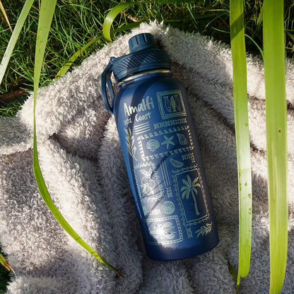 1L Insulated Water Bottle Half Wrap - AMALFI COAST