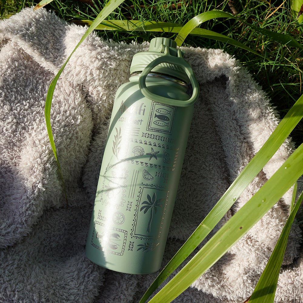 1L Insulated Water Bottle Half Wrap - AMALFI COAST