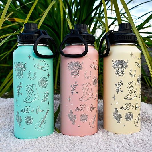1L Insulated Water Bottle - COWGIRL