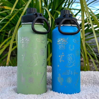 1L Insulated Water Bottle - COWGIRL